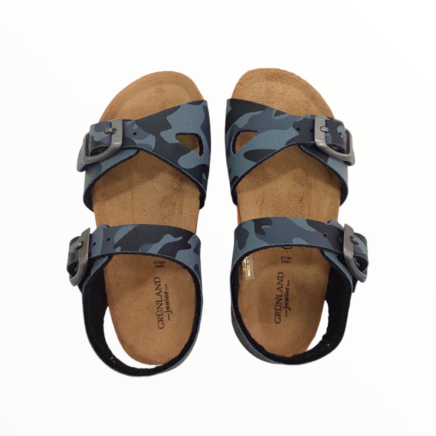 SANDALO GRUNLAND SB1785 MILITARE/ARANCIO