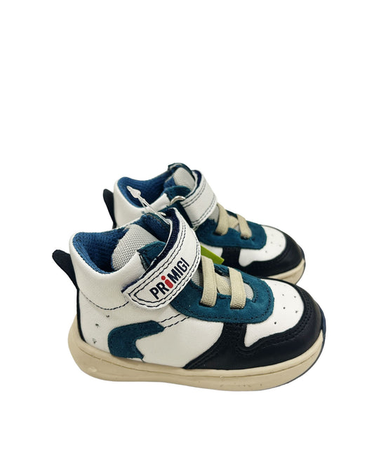 4900222 PRIMIGI sneakers alta bianca/nero/celeste