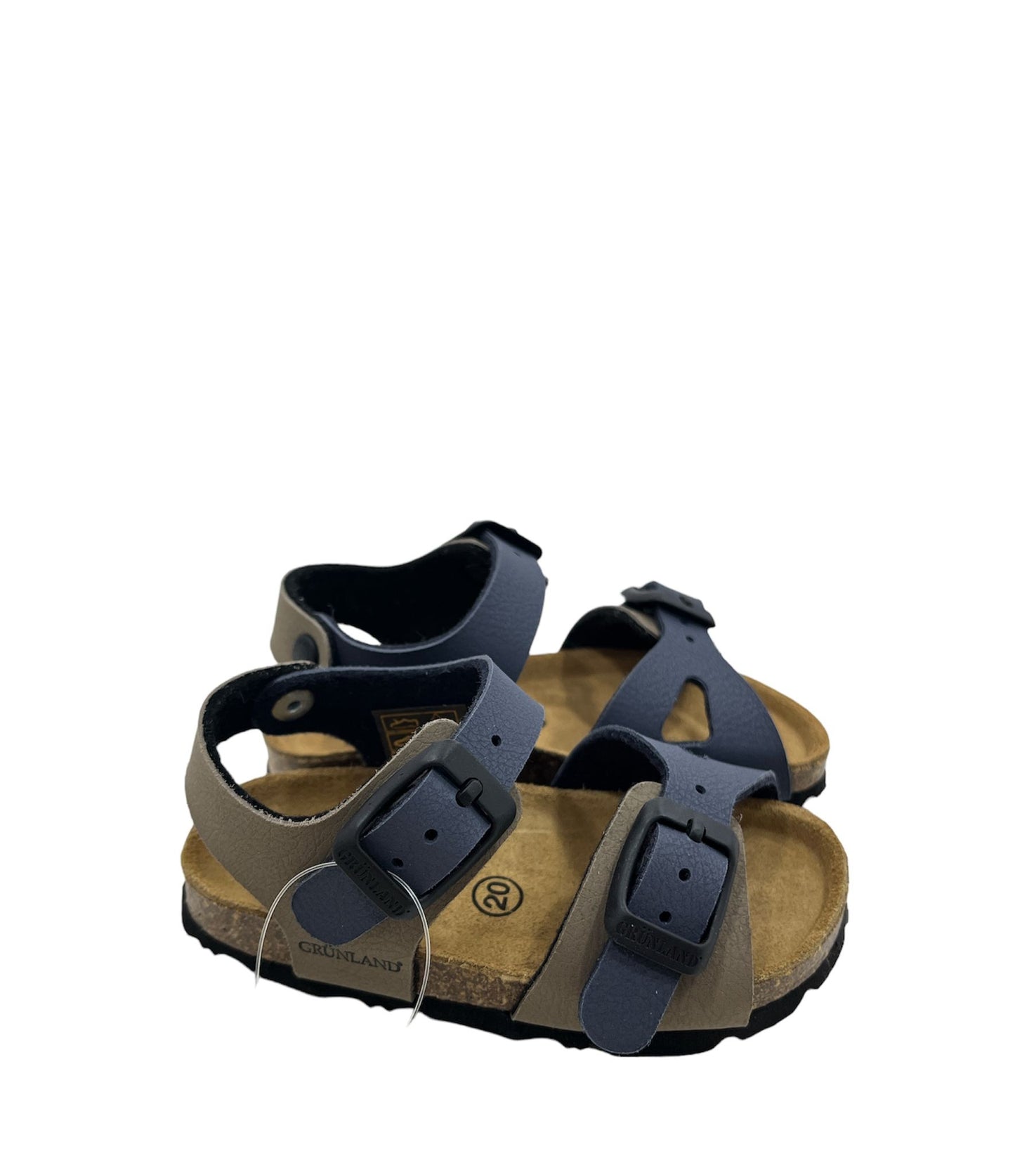 SB0025 GRUNLAND sandalo tortora-blu