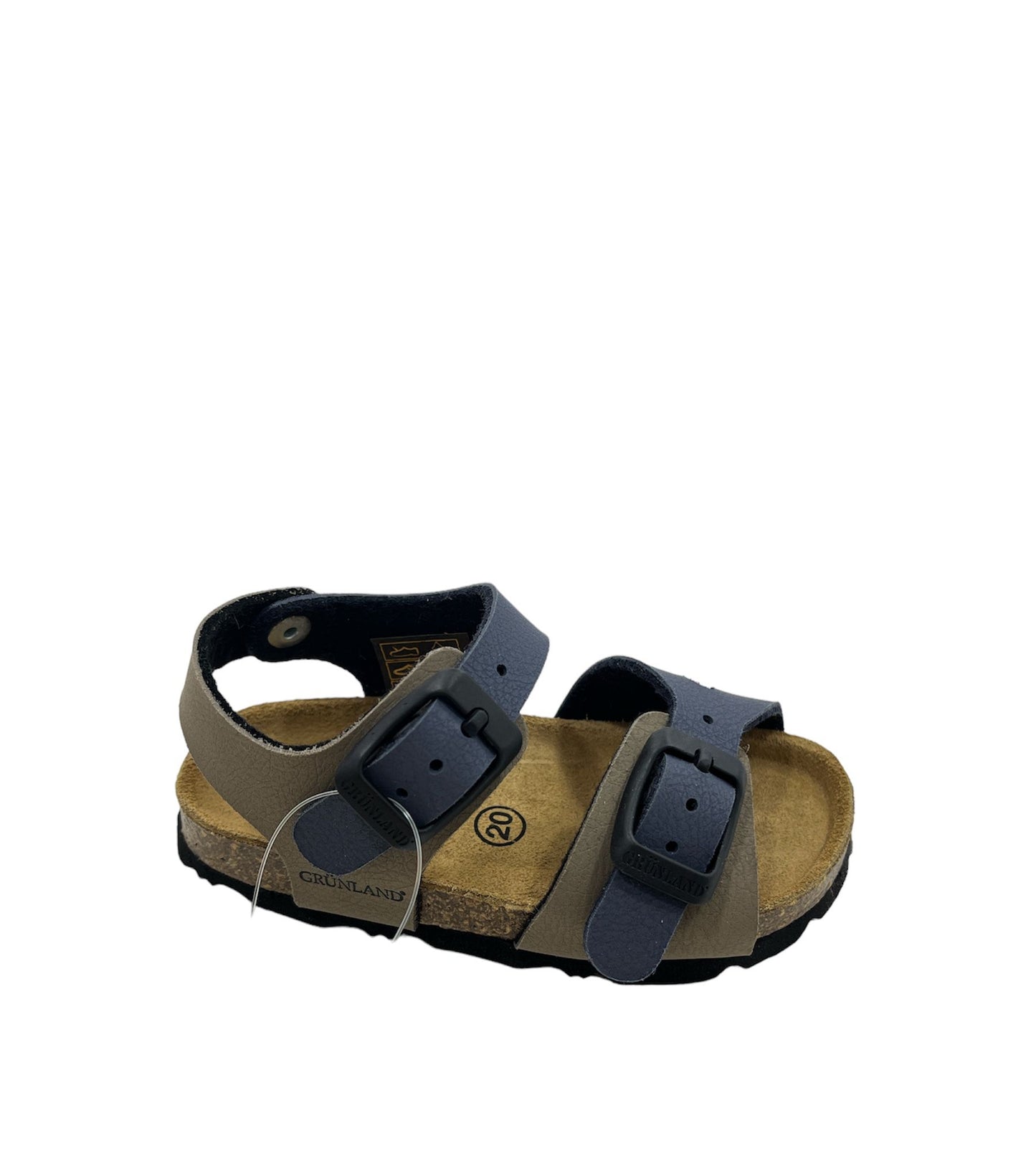 SB0025 GRUNLAND sandalo tortora-blu