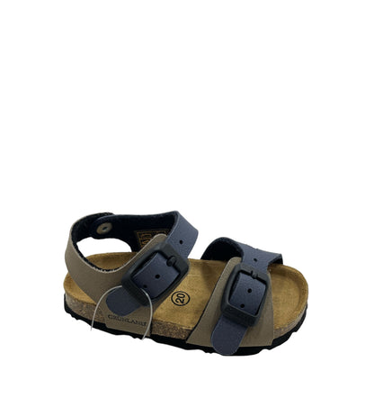 SB0025 GRUNLAND sandalo tortora-blu