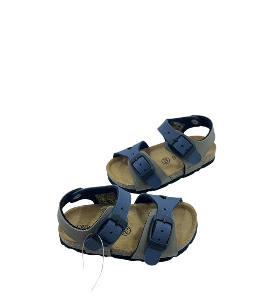 SB0025 GRUNLAND sandalo tortora-blu