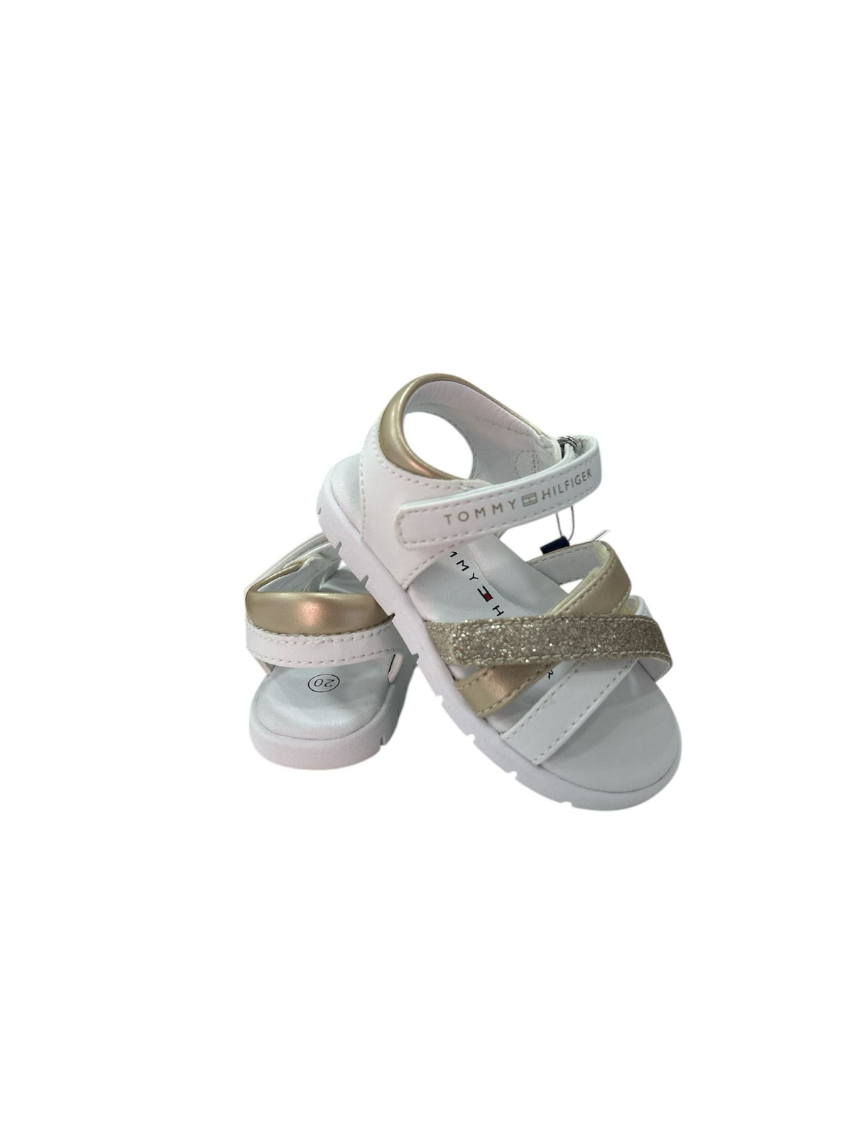 33770 TOMMY HILFIGER sandalo bianco/oro