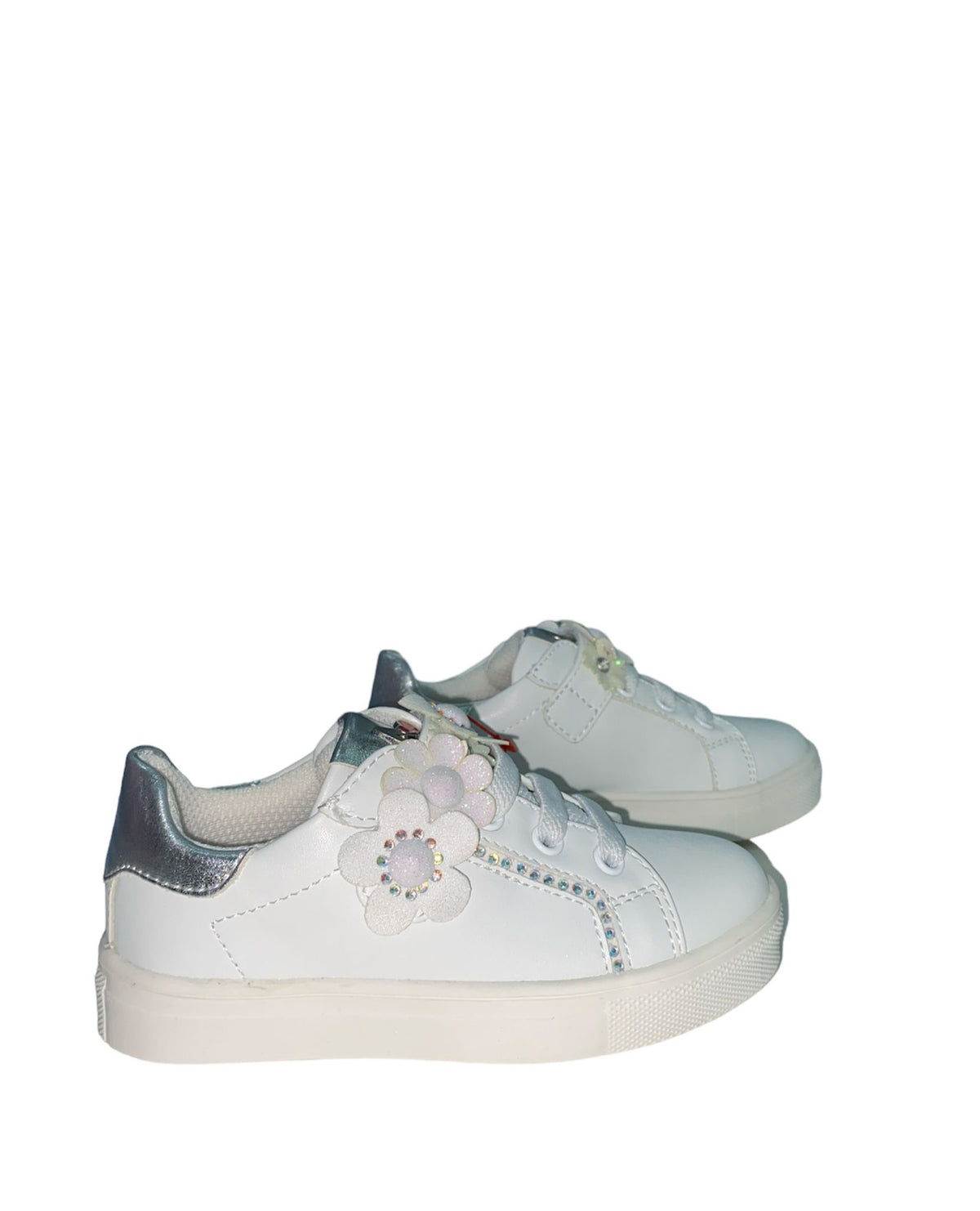 AG14604 ASSO sneakers bianca con fiori