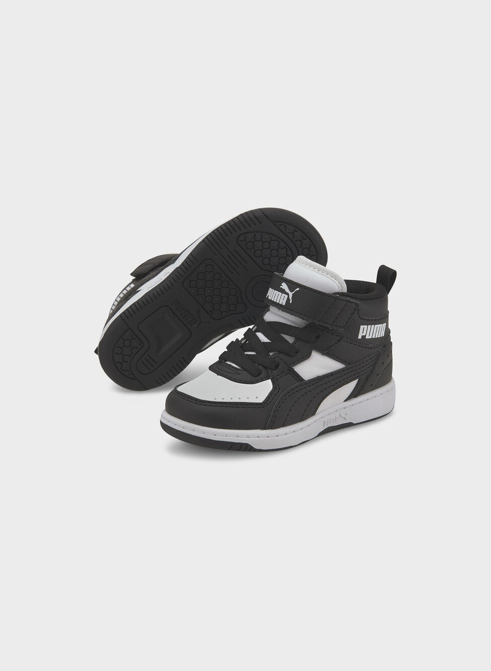 PUMA 396542 rebound alta baby bianca/nera