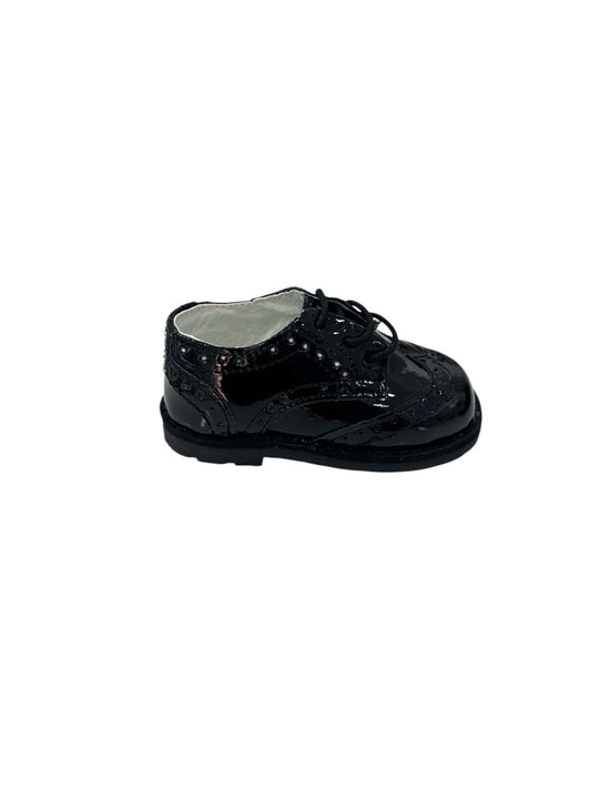 kids francesina vernice nera