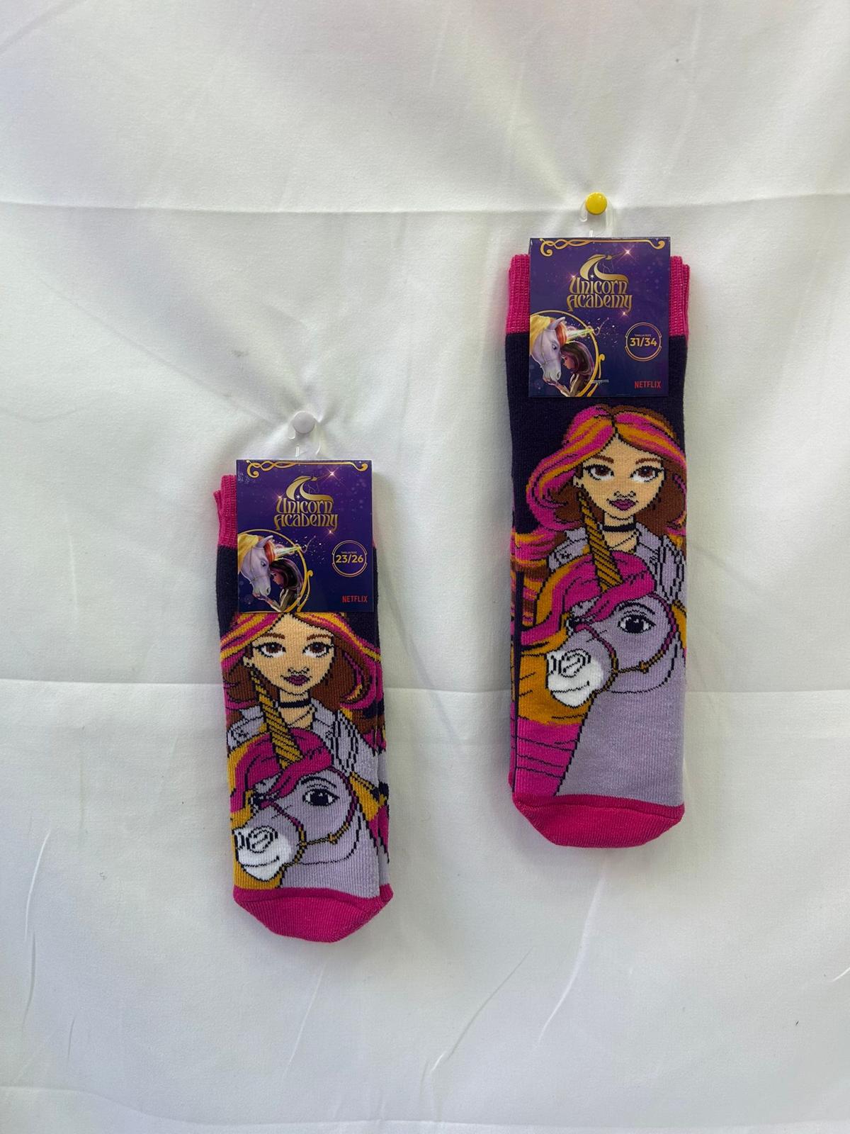 V12385 DISNEY calzini unicorn academy