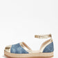 GUESS SNEAKERS SANDALO LAMINATO JEANS ORO SANDALI