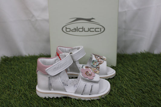 CITA7366 BALDUCCI sandalo bianco/ rosa