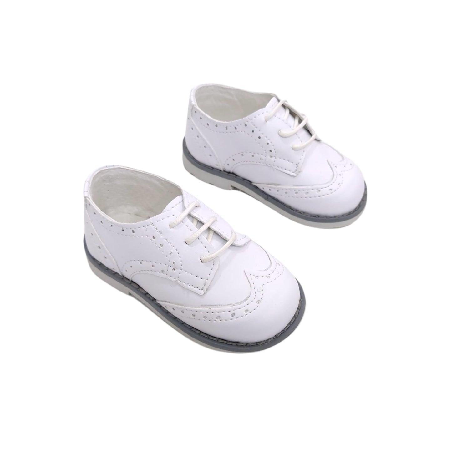 Kids francesina pelle bianca