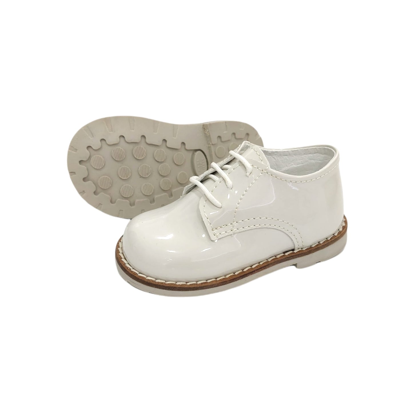 Kids francesina vernice beige