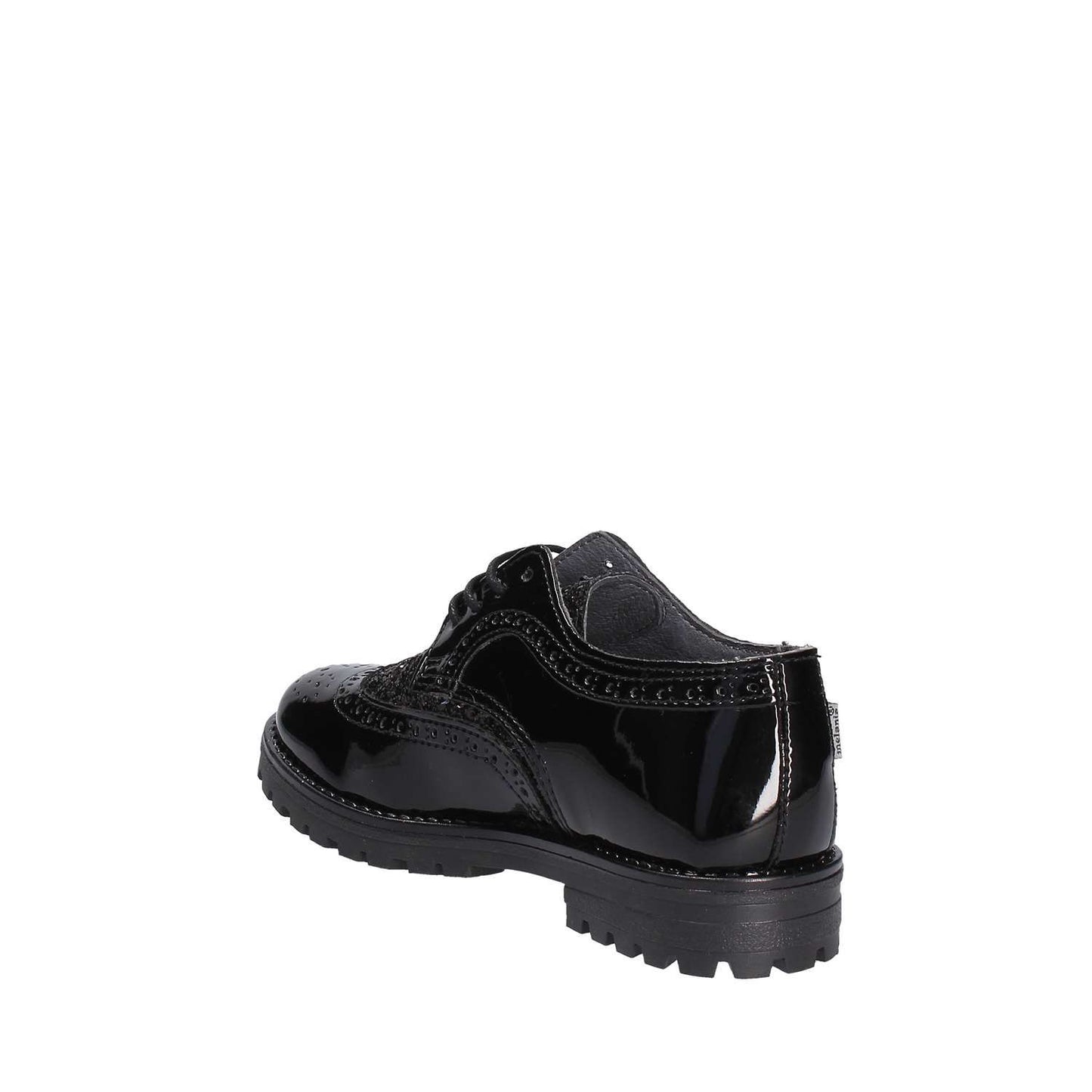 MELANIA FRANCESINA BASSA LACCI MASCHILE NERO GLITTER