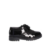 MELANIA FRANCESINA BASSA LACCI MASCHILE NERO GLITTER