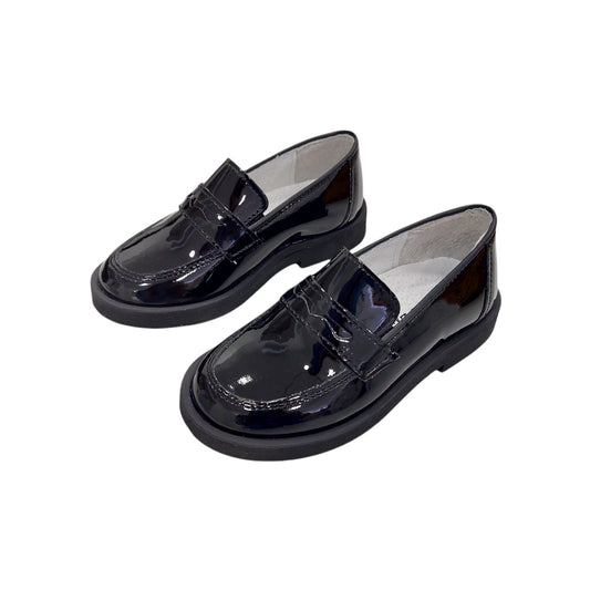 Kids mocassino vernice nero
