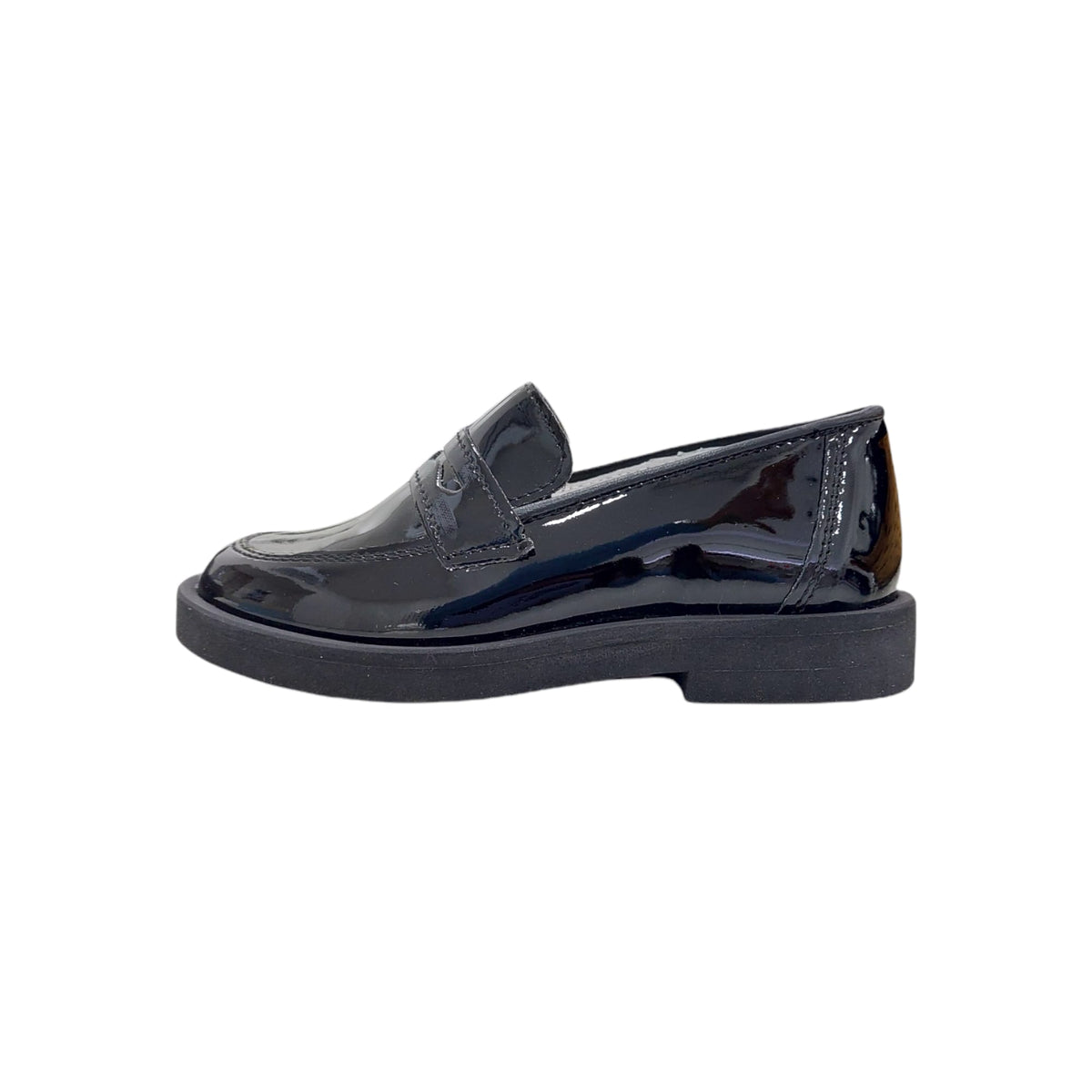 Kids mocassino vernice nero