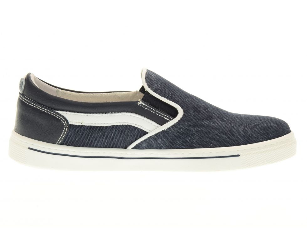 NERO GIARDINI SLIP ON BLU EFFETTO JEANS P734130M