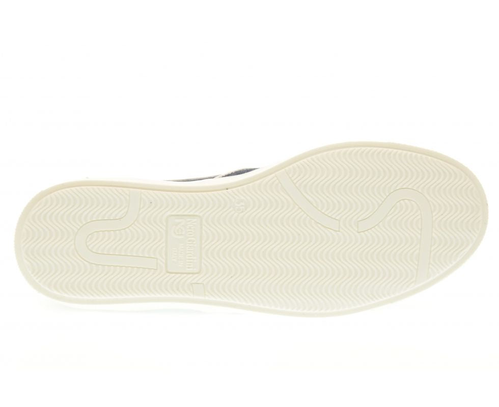 NERO GIARDINI SLIP ON BLU EFFETTO JEANS P734130M