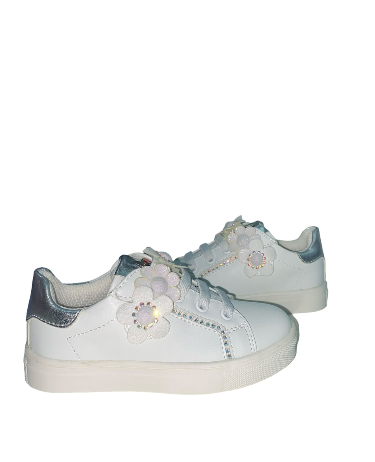 AG14604 ASSO sneakers bianca con fiori