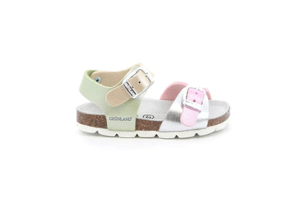 SB0392 GRUNLAND sandalo argento multi