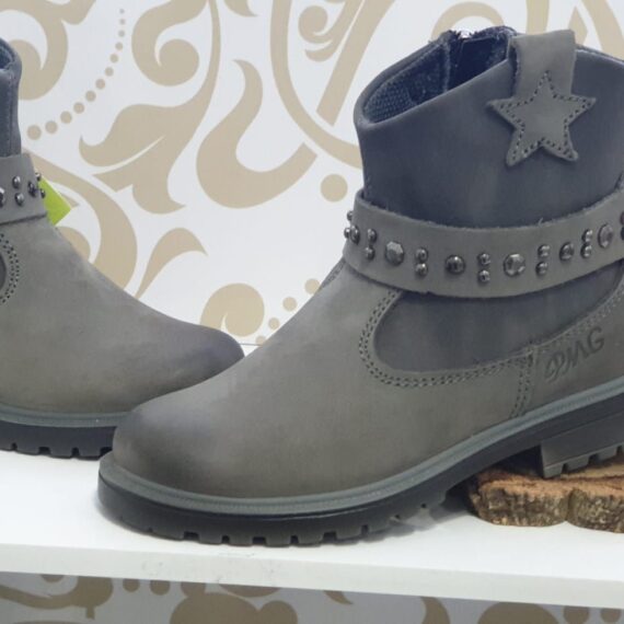 PRIMIGI STIVALETTO CAMPEROS STELLA LATERALE GRIGIO