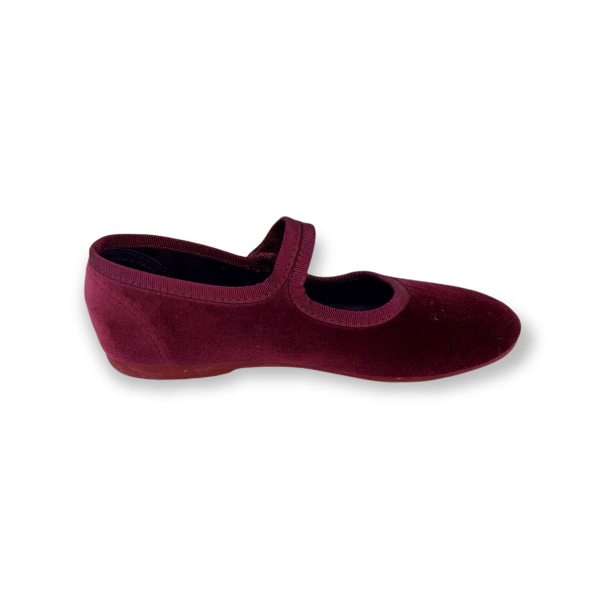 BALLERINE CIENTA IN VELLUTO BORDEAUX