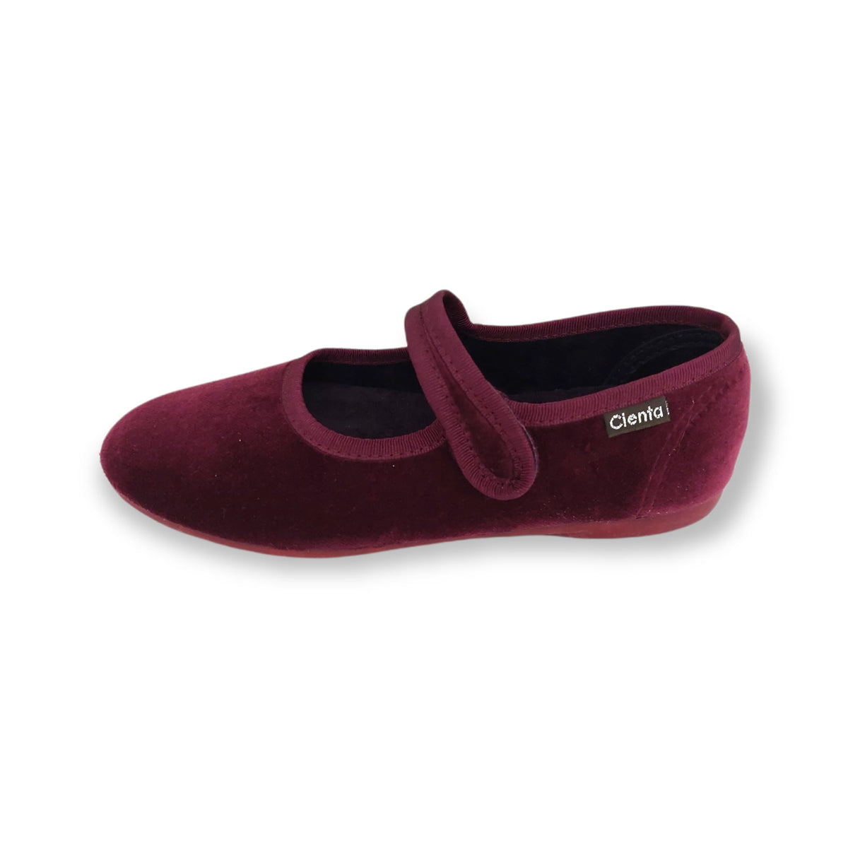 BALLERINE CIENTA IN VELLUTO BORDEAUX