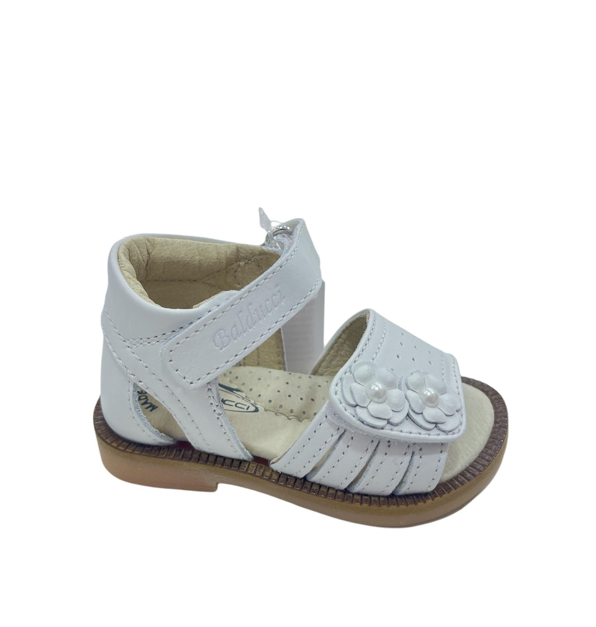 CITA6413 BALDUCCI sandalo bianco fiori