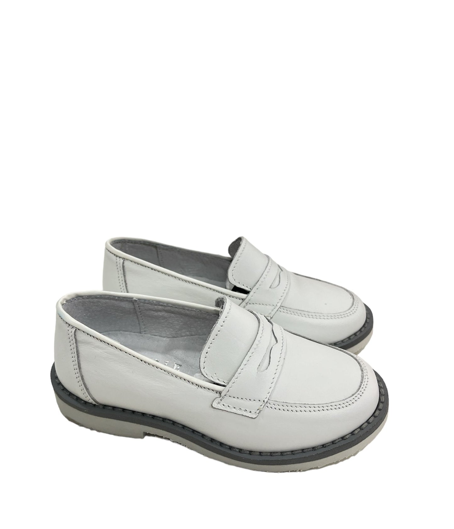 kids mocassino vitello bianco
