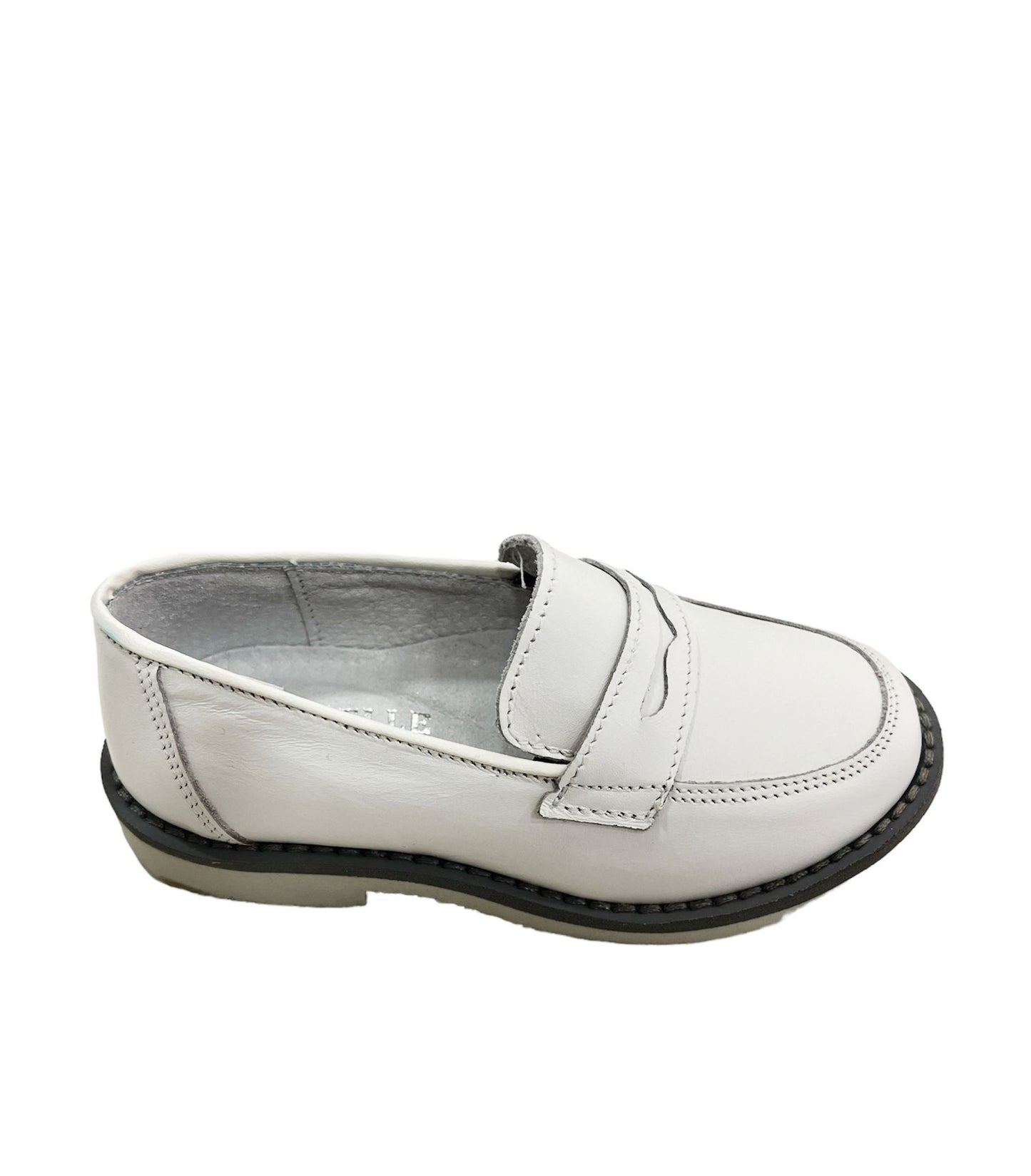 kids mocassino vitello bianco