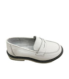 kids mocassino vitello bianco