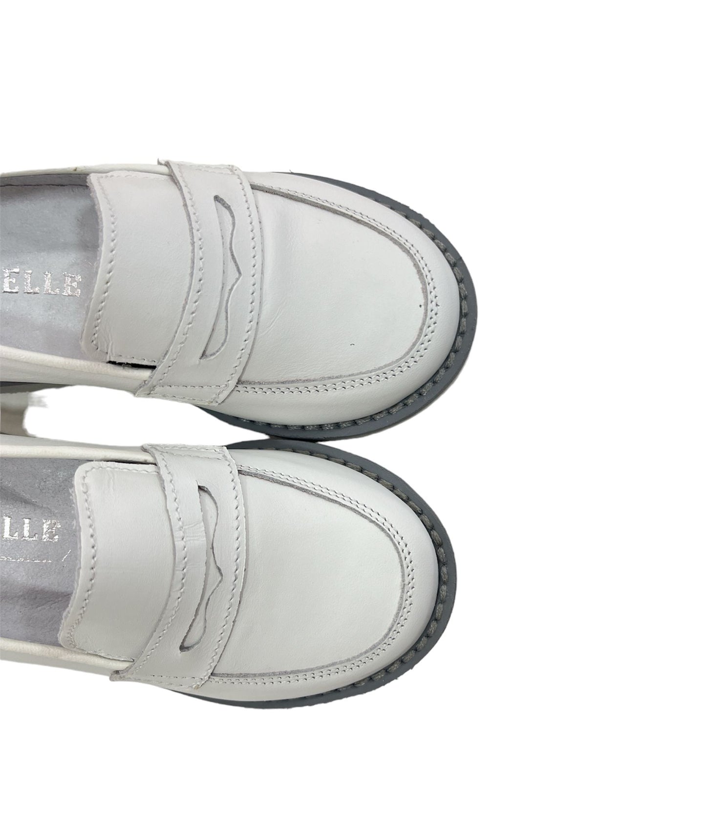 kids mocassino vitello bianco