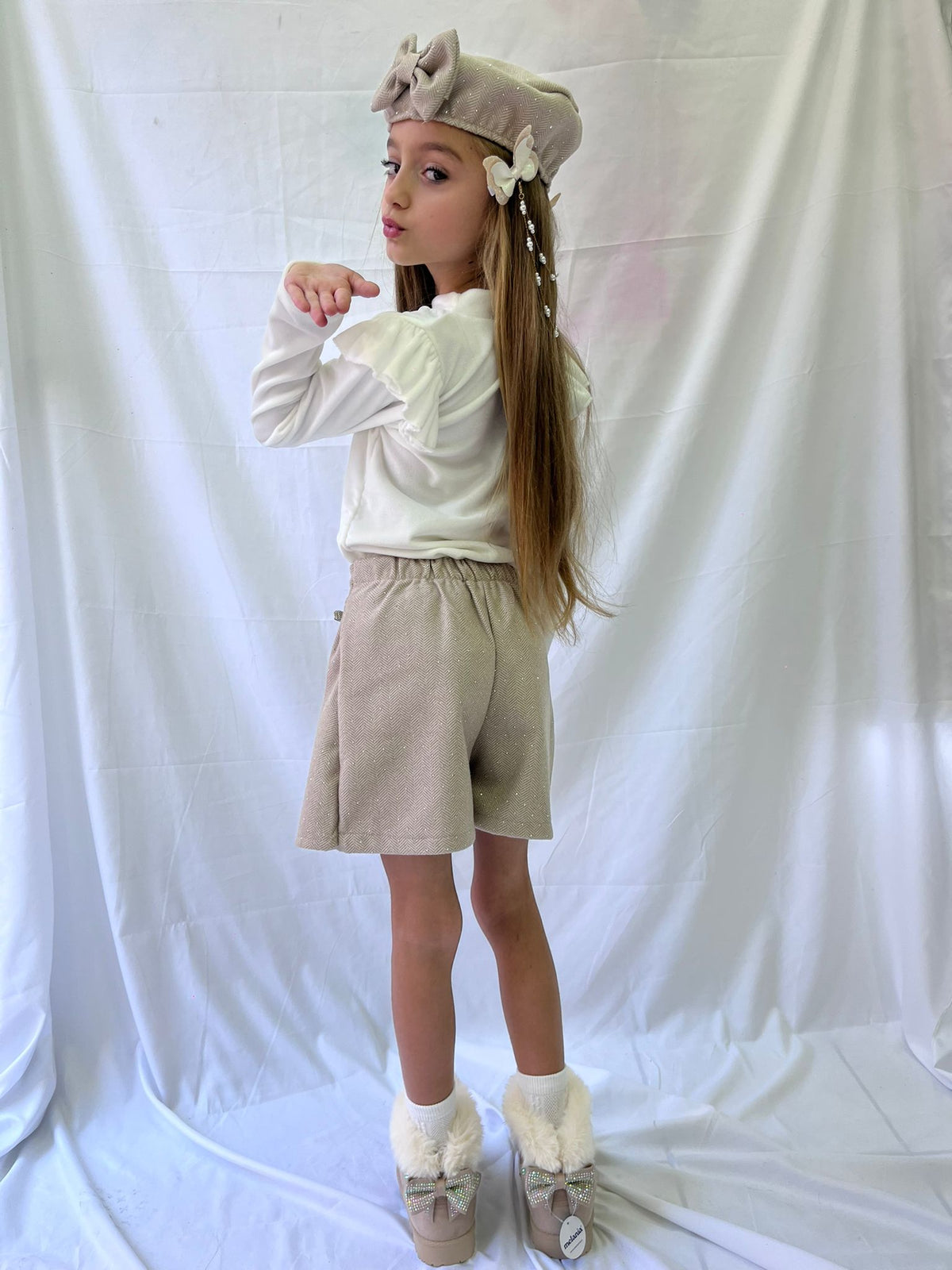 MU25304 MELANIA pelliccia beige